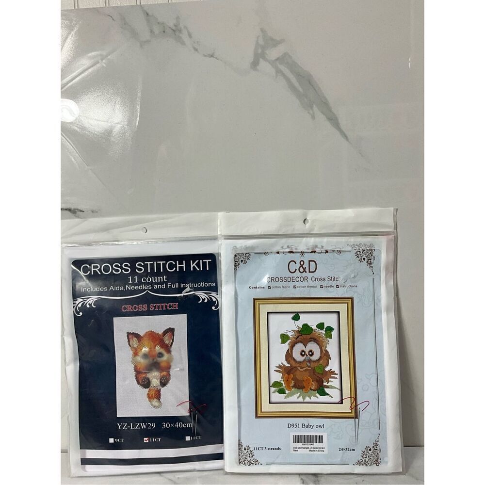 C&D CROSS STITCH Kits Lot of 2